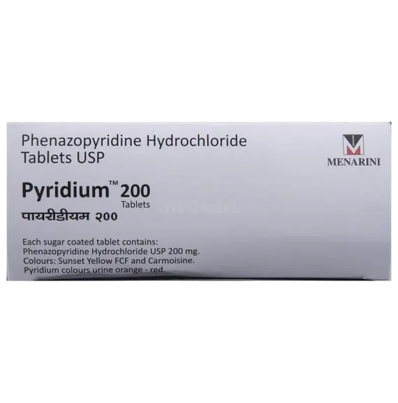 pyridium 200mg tablet 10's